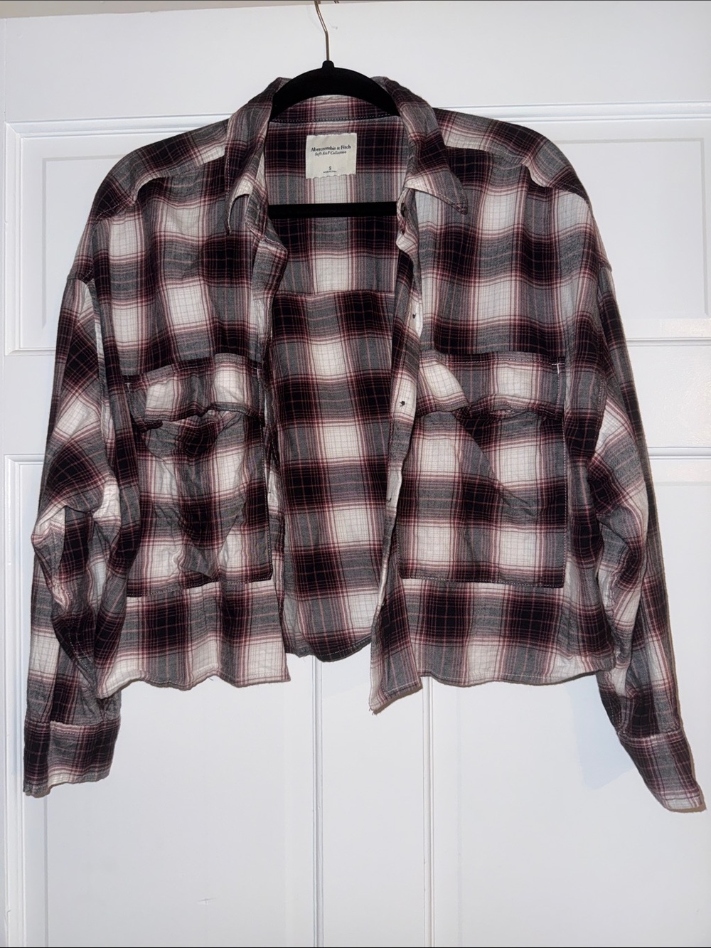 Abercrombie and Fitch Cropped Flannel